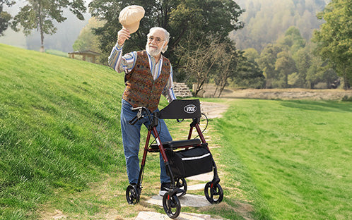 Rollator walker with seat and how to find it