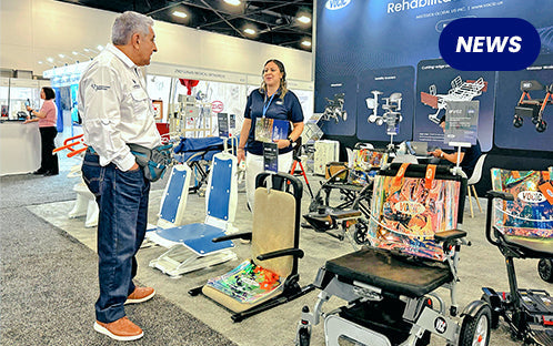 A customer is inquiring about VOCIC's floor lift at FIME