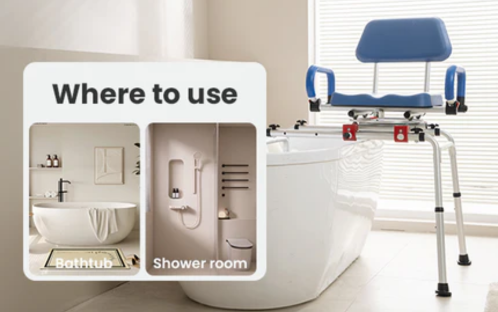 VOCIC AX19 Sliding Shower Chair Bathtub Transfer Bench