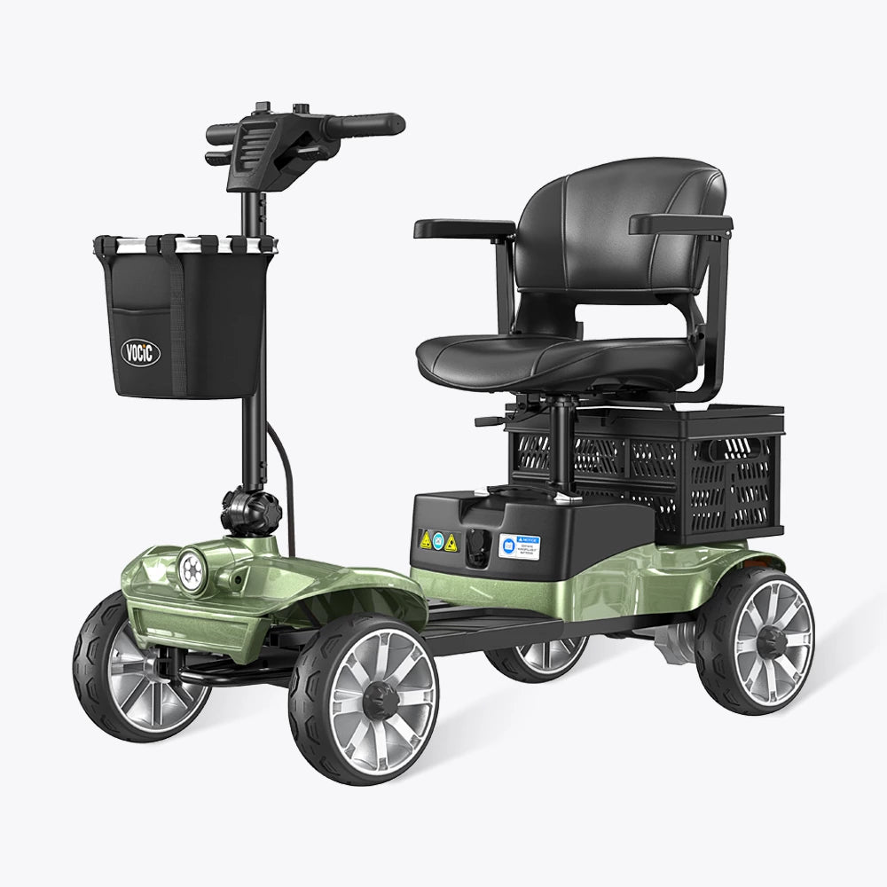 VOCIC D35 Folding Electric Mobility Scooter with Shopping Cart