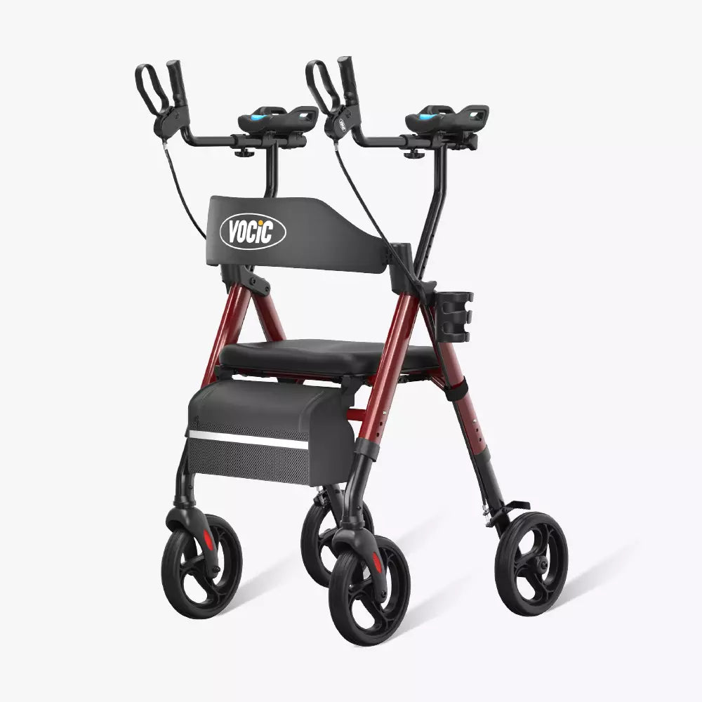 VOCIC Z22 Upright Rollator with Adjustable Armrests
