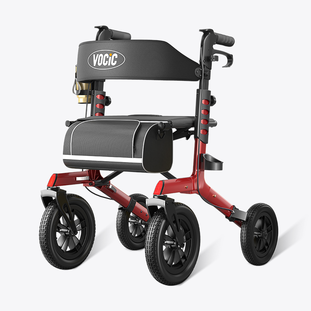 Walker With Seat | Outdoor Rollator Walker With Seat – VOCIC.com Walker With Seat | Outdoor Rollator Walker With Seat – VOCIC.com
