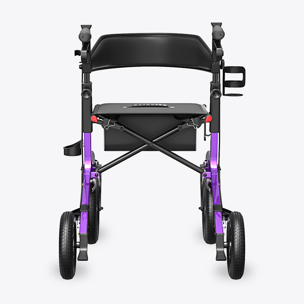 VOCIC Z57 Outdoor Rollator Walker with 12" All Terrain Big Wheels