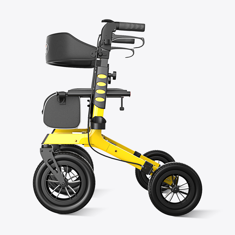 VOCIC Z57 Outdoor Rollator Walker with 12" All Terrain Big Wheels