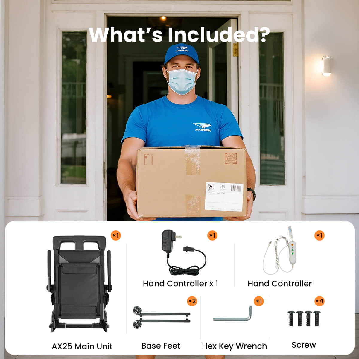 VOCIC AX25 Electric Floor Lift with 2 Wheels