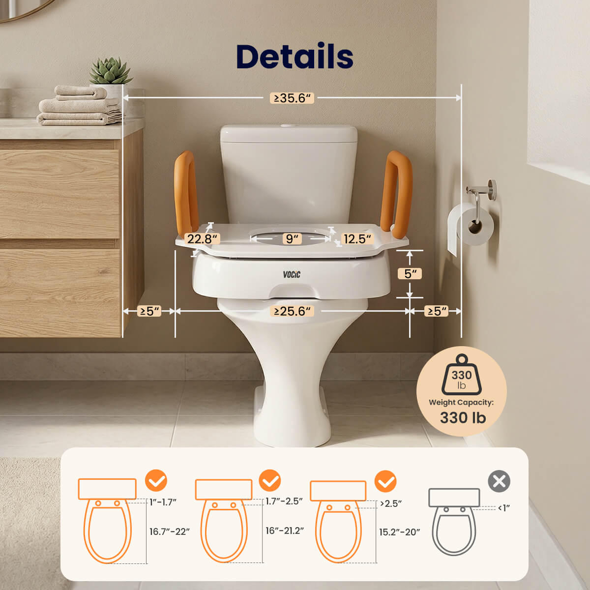 VOCIC Electric Toilet Seat Lift AX12 PRO