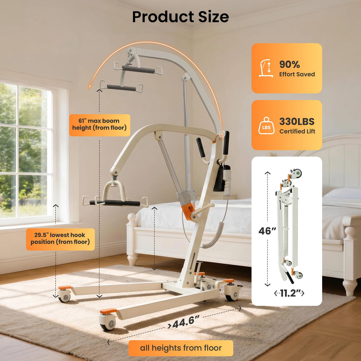 VOCIC AY05 Electric Transfer Hoyer Lift