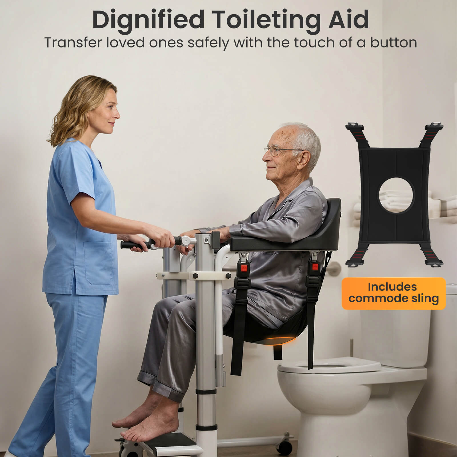 VOCIC Electric Transfer Lift Chair for Home Care, AY08