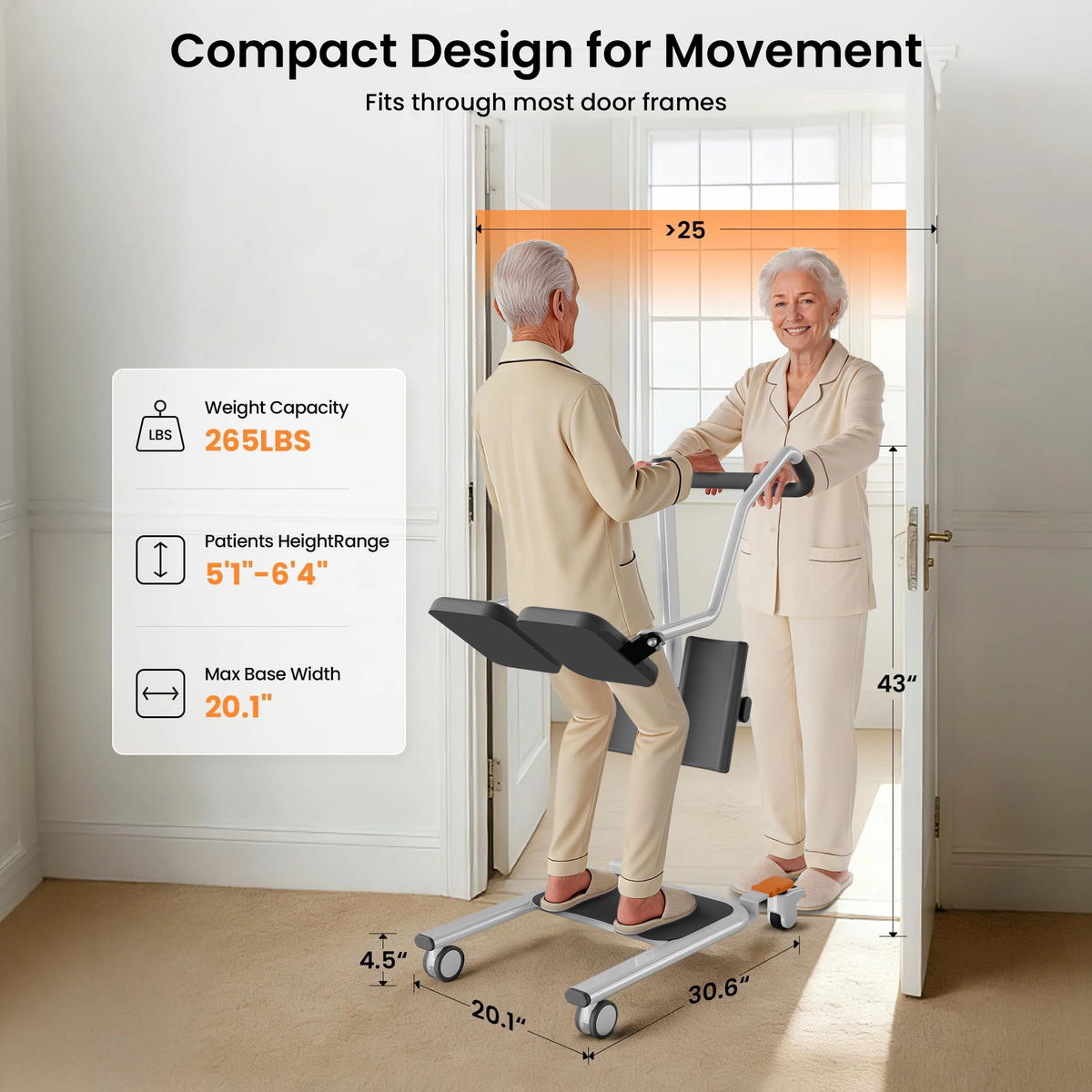 VOCIC AY13 Sit to Stand Assist Lift with Split Seat
