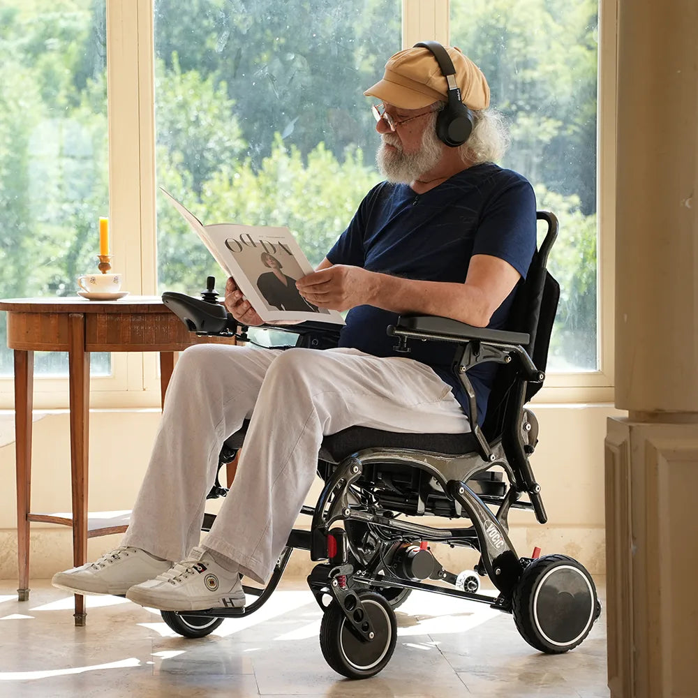 VOCIC V81 Carbon Foldable Power Wheelchair 12AH