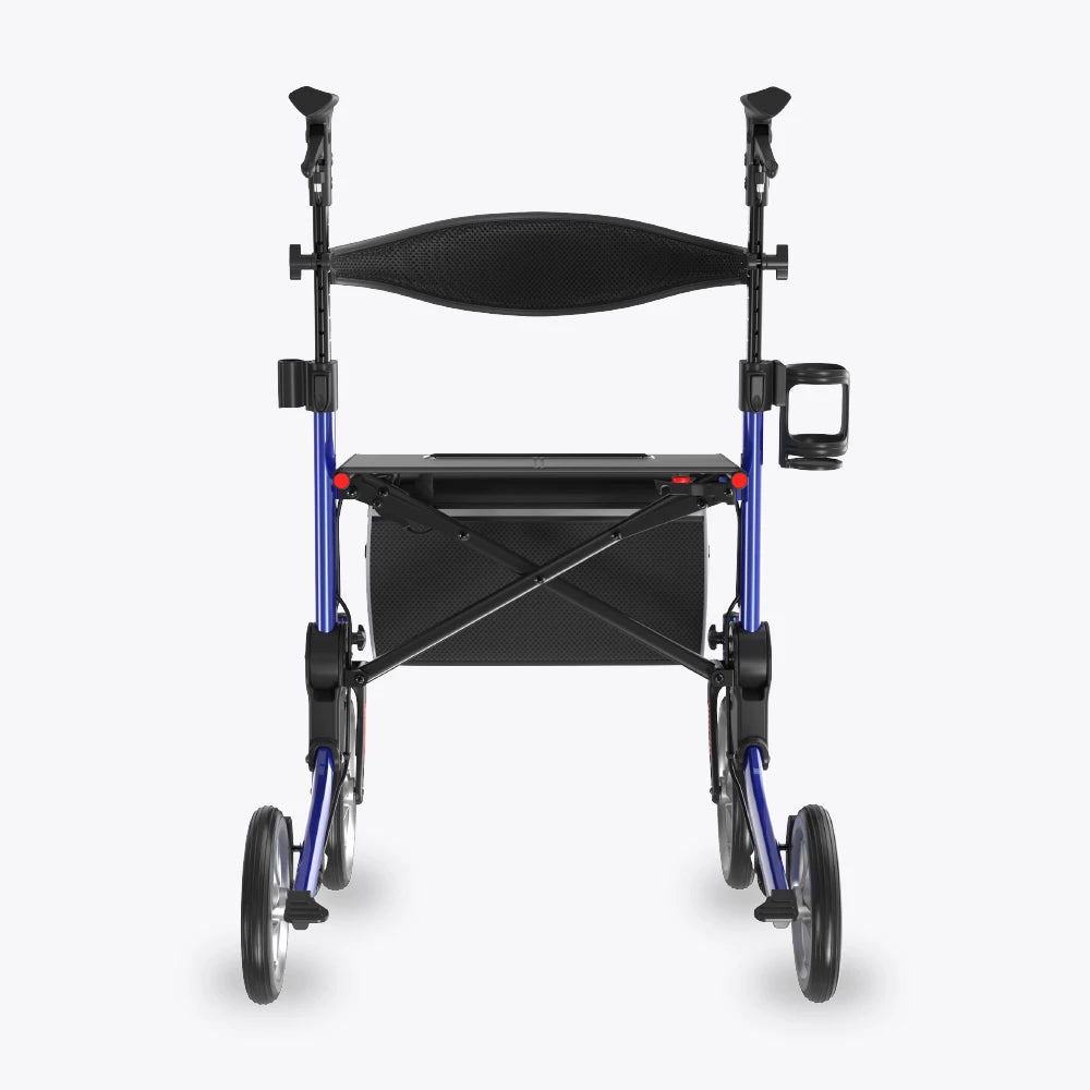 VOCIC 9.5" Wheels Ultralight Walker for Seniors with Seat, Z36