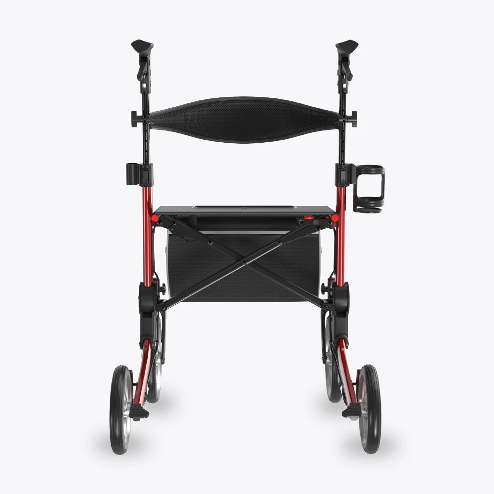 VOCIC 9.5" Wheels Ultralight Walker for Seniors with Seat, Z36