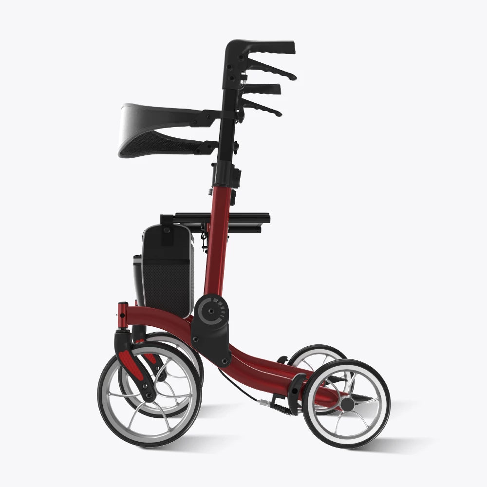VOCIC 9.5" Wheels Ultralight Walker for Seniors with Seat, Z36