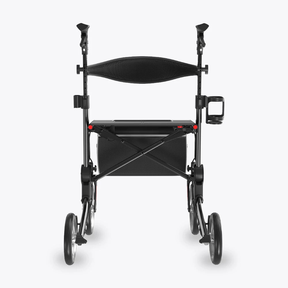VOCIC 9.5" Wheels Ultralight Walker for Seniors with Seat, Z36