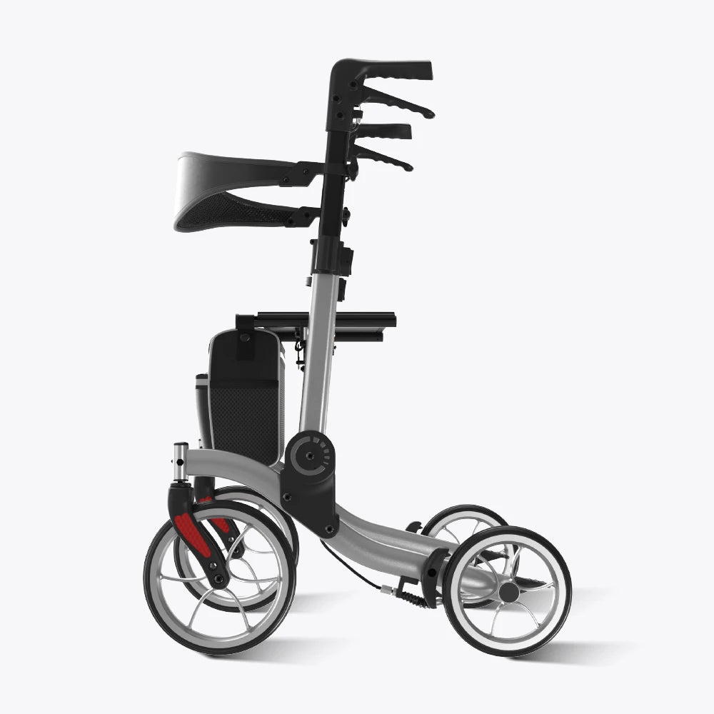 VOCIC 9.5" Wheels Ultralight Walker for Seniors with Seat, Z36