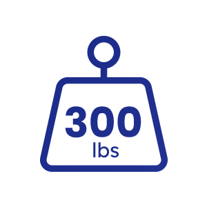 300 lbs Weight Capacity