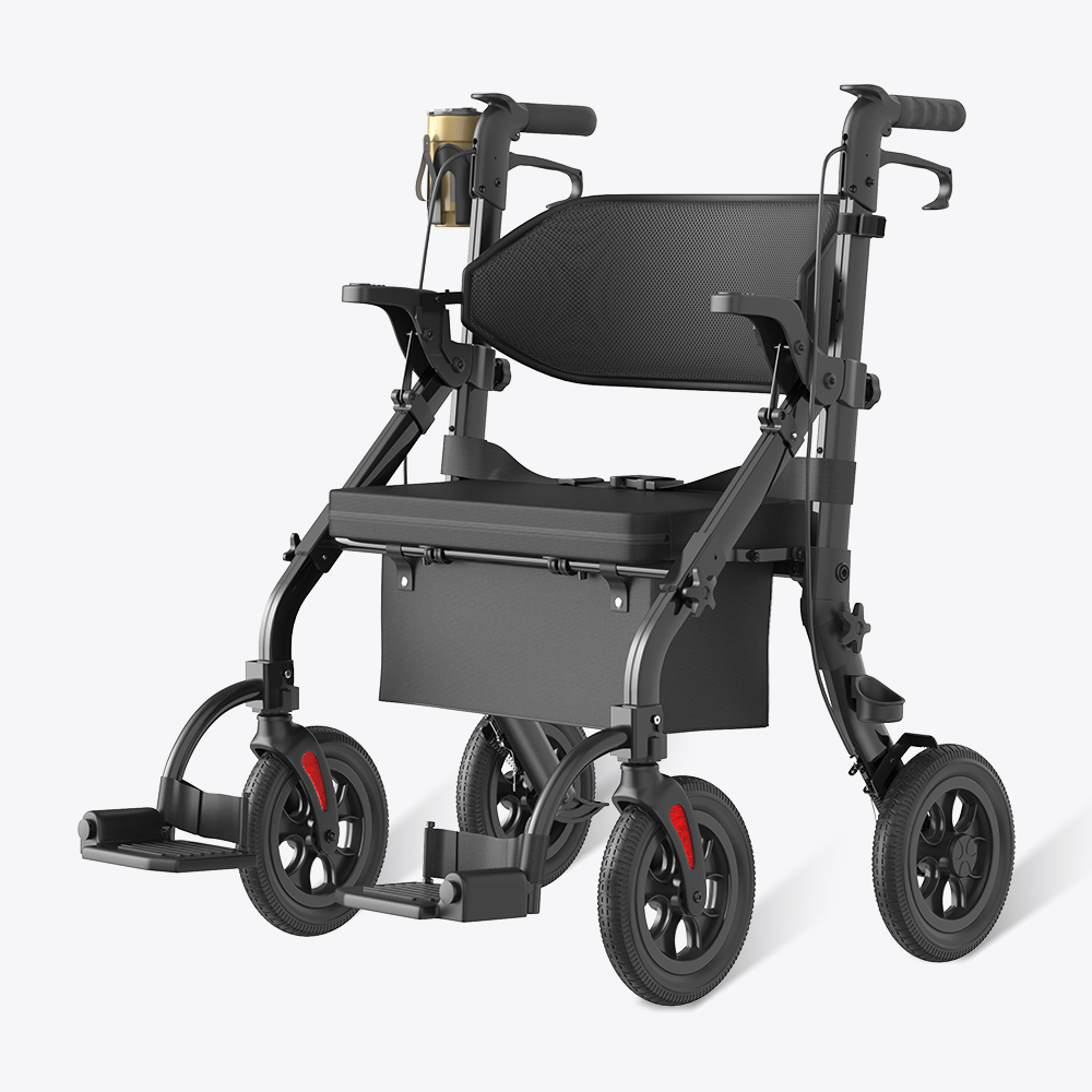 VOCIC Z59 2 in 1 Heavy Duty Walker Wheelchair Combo