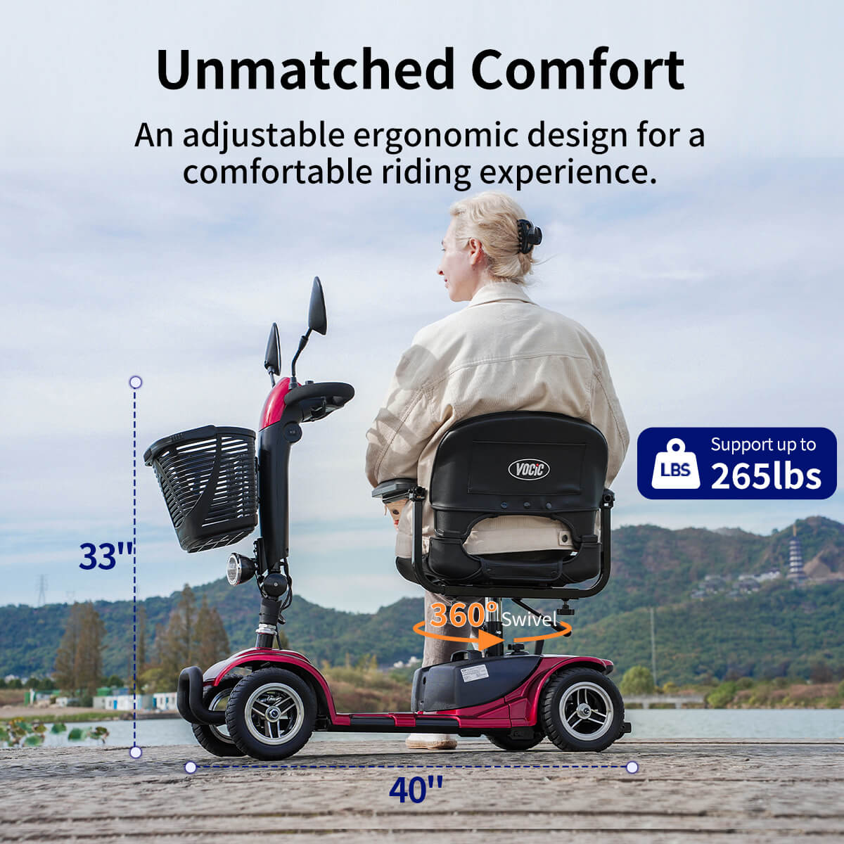 VOCIC D41 Explorer-Swift Upgrade Lightweight Mobility Scooter