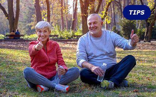 Seniors outdoor activities in cold weather