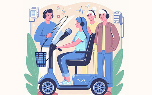 A mobility scooter for adults for outdoor use