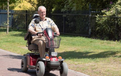 Elderly people with scooters