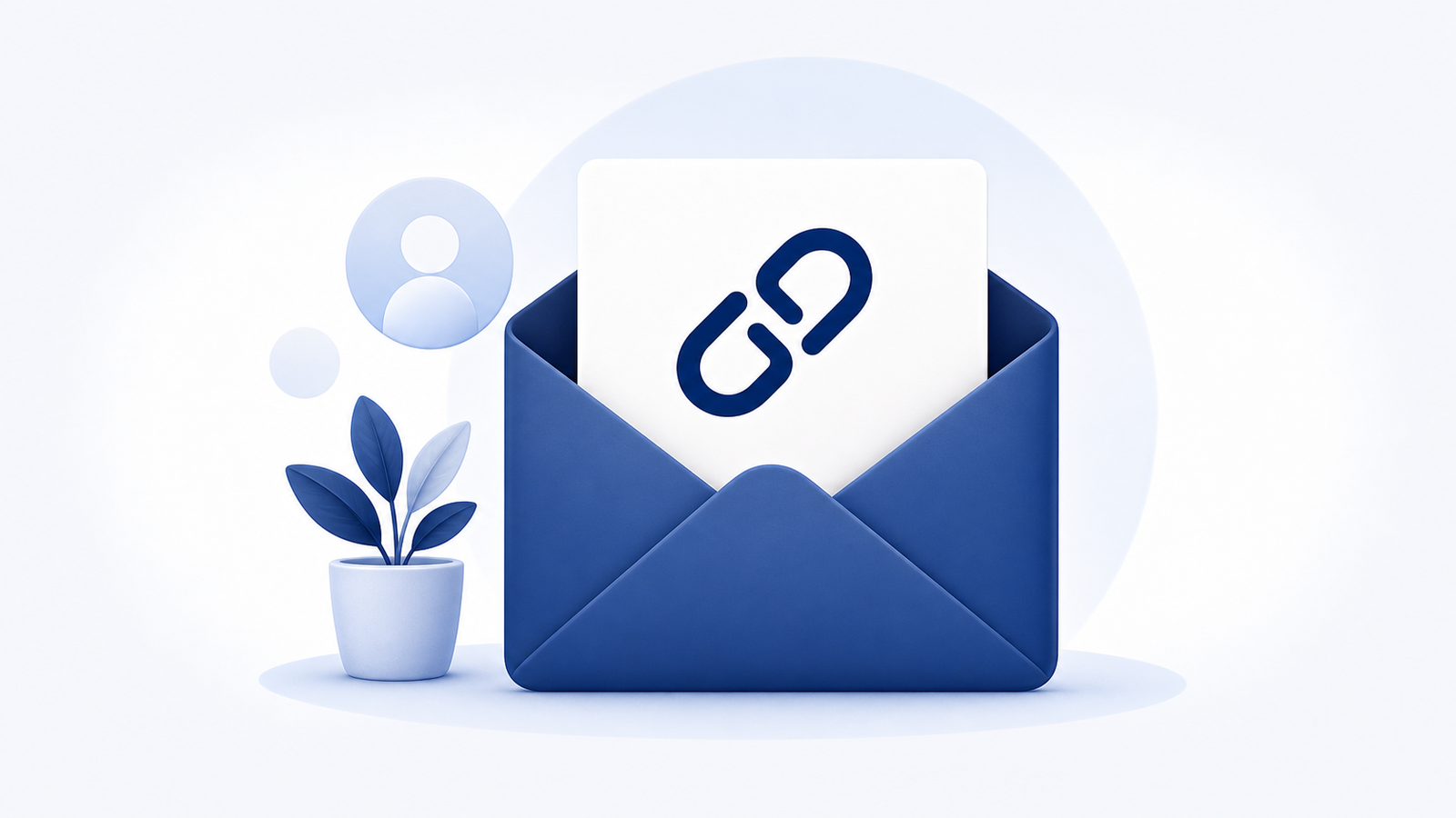 Envelope containing a referral link