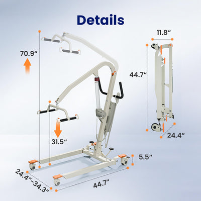 Used VOCIC AY02 Electric Transfer Hoyer Lift For Home Use