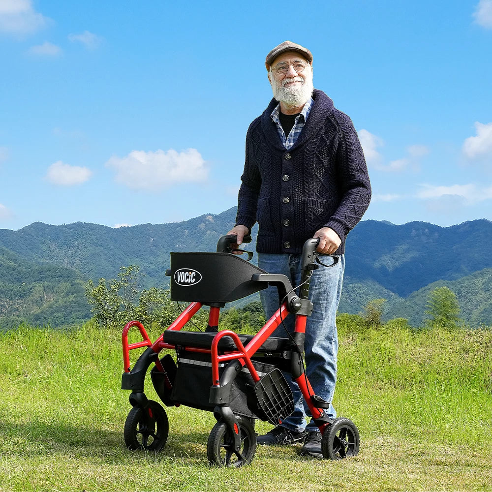 VOCIC Z55 Versatile 2-in-1 Rollator Walker