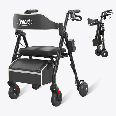 VOCIC Z63 Rollator with Adjustable Resistance - Speed Control Walker