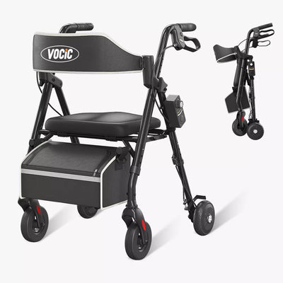 VOCIC Z63 Rollator with Adjustable Resistance - Speed Control Walker