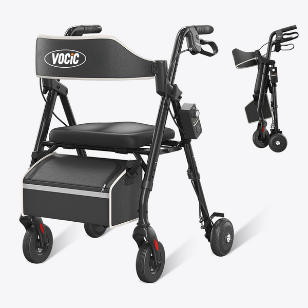 VOCIC Z63 Rollator with Adjustable Resistance - Speed Control