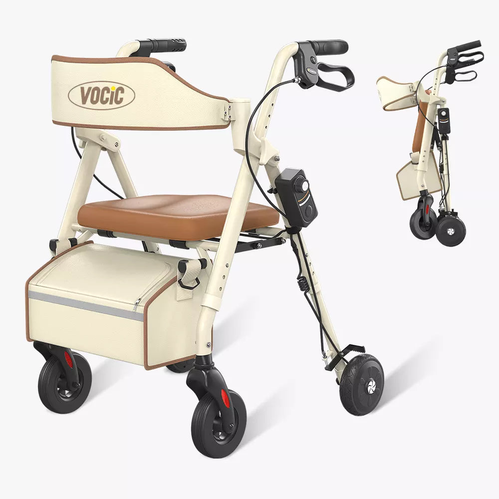 VOCIC Z63 Rollator with Adjustable Resistance - Speed Control Walker