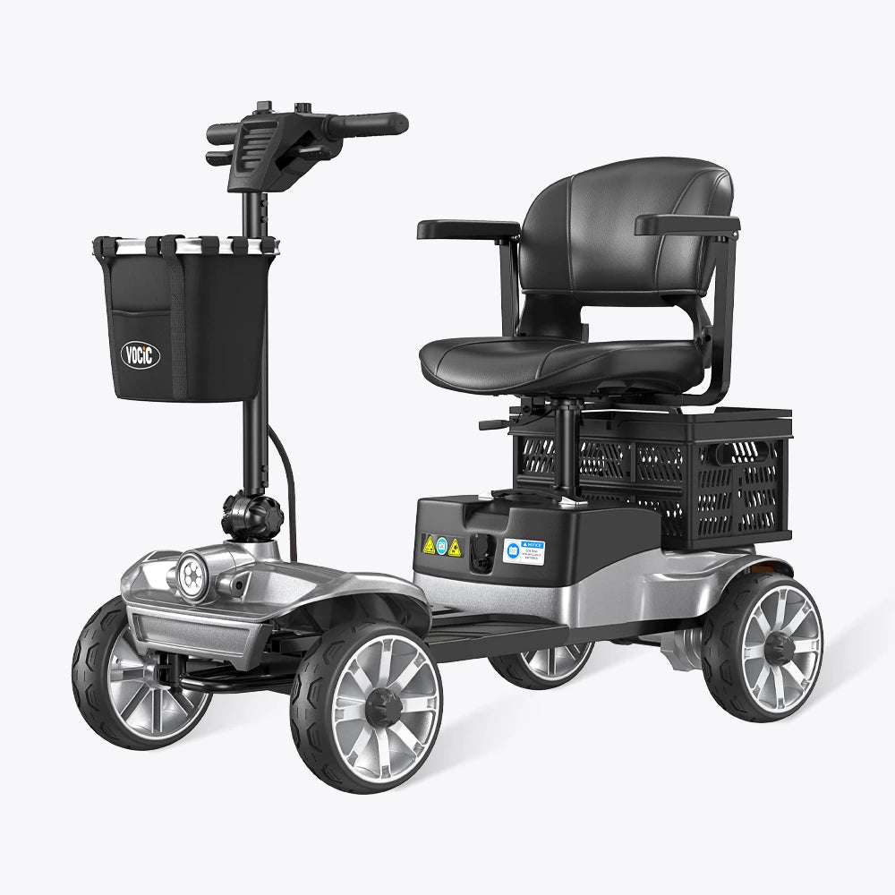 VOCIC D35 Folding Electric Mobility Scooter with Shopping Cart