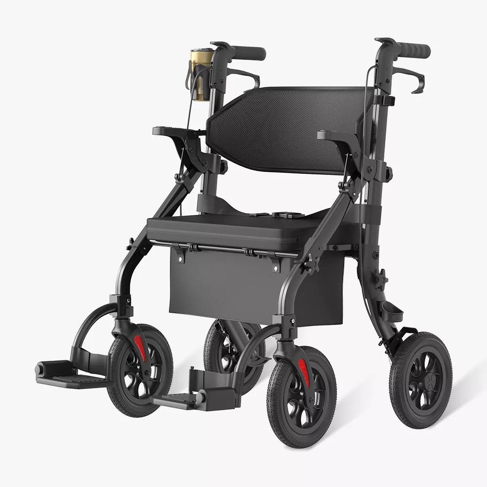 VOCIC Z59 2 in 1 Heavy Duty Walker Wheelchair Combo