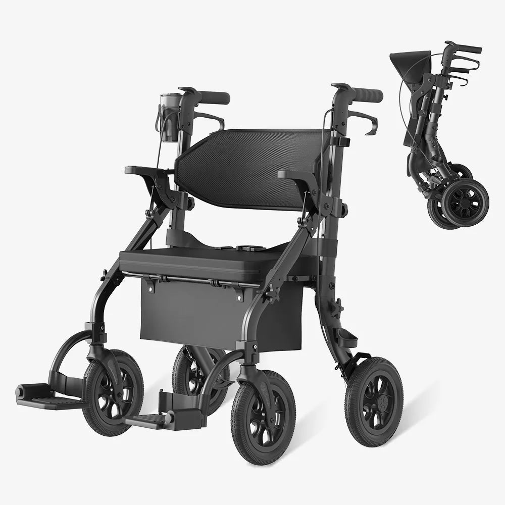 VOCIC Z59 2 in 1 Heavy Duty Walker Wheelchair Combo