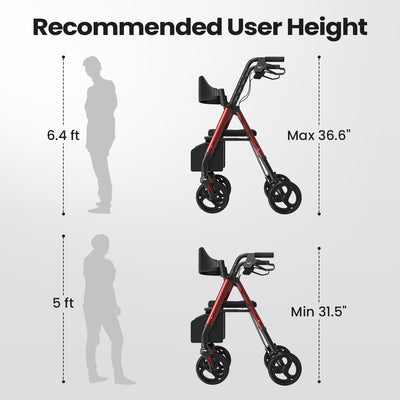 VOCIC Z21 Lightweight Rollator Walker
