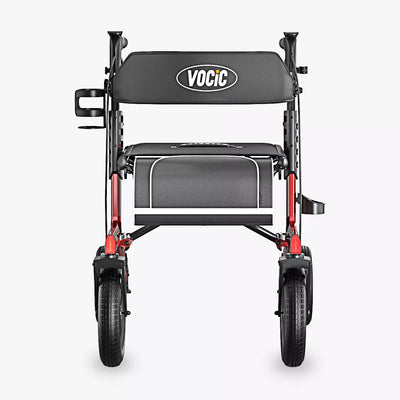 VOCIC Z57 Outdoor Rollator Walker with 12" All Terrain Big Wheels
