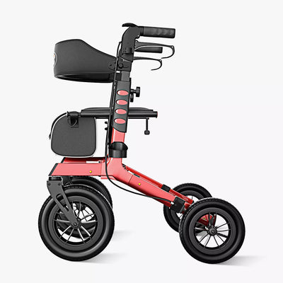 VOCIC Z57 Outdoor Rollator Walker with 12" All Terrain Big Wheels