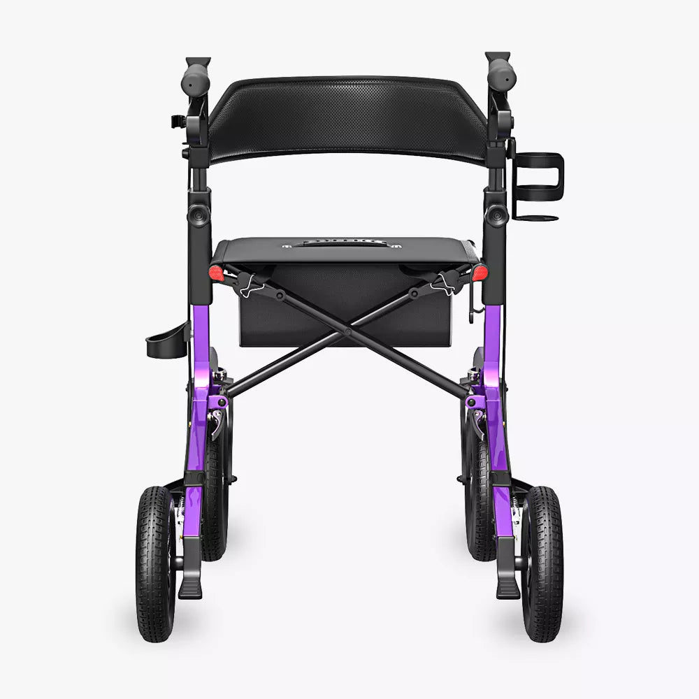 VOCIC Z57 Outdoor Rollator Walker with 12" All Terrain Big Wheels