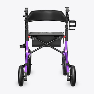 VOCIC Z57 Outdoor Rollator Walker with 12" All Terrain Big Wheels