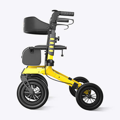 VOCIC Z57 Outdoor Rollator Walker with 12" All Terrain Big Wheels