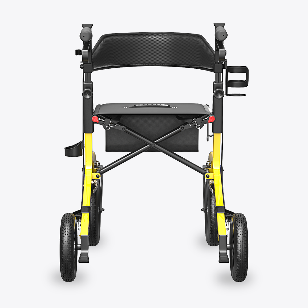 VOCIC Z57 Outdoor Rollator Walker with 12" All Terrain Big Wheels