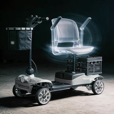 VOCIC D35 Folding Electric Mobility Scooter with Shopping Cart