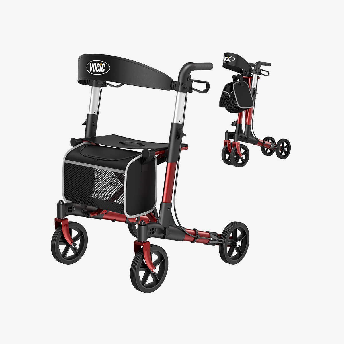 VOCIC Z23 All Terrain Rollator Walker With Seat