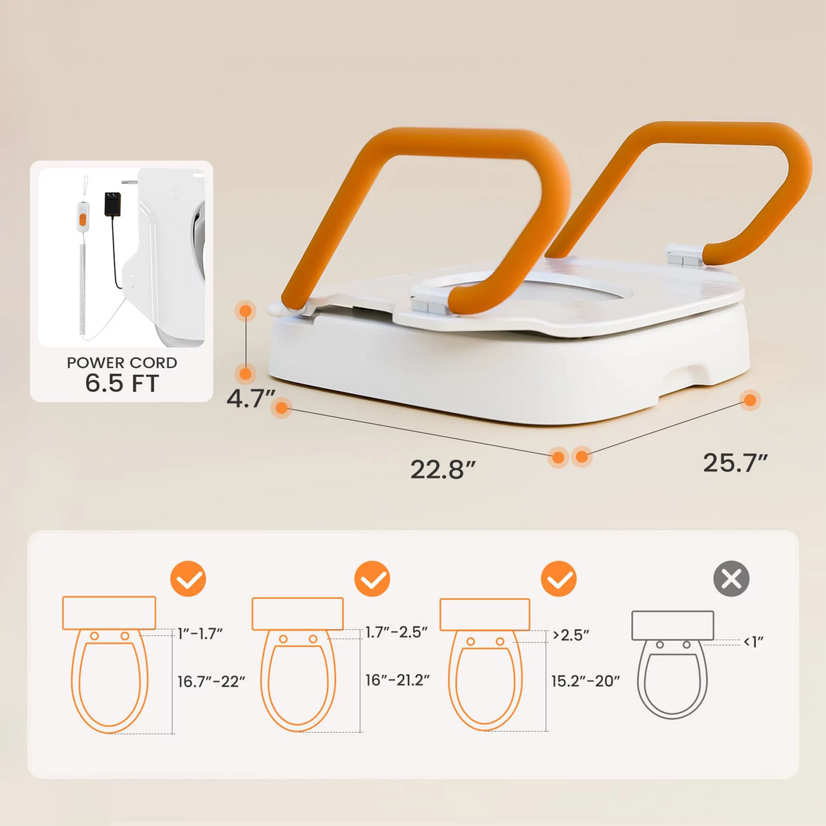 VOCiC AX12 PRO Comfort Steady Powered Toilet Seat