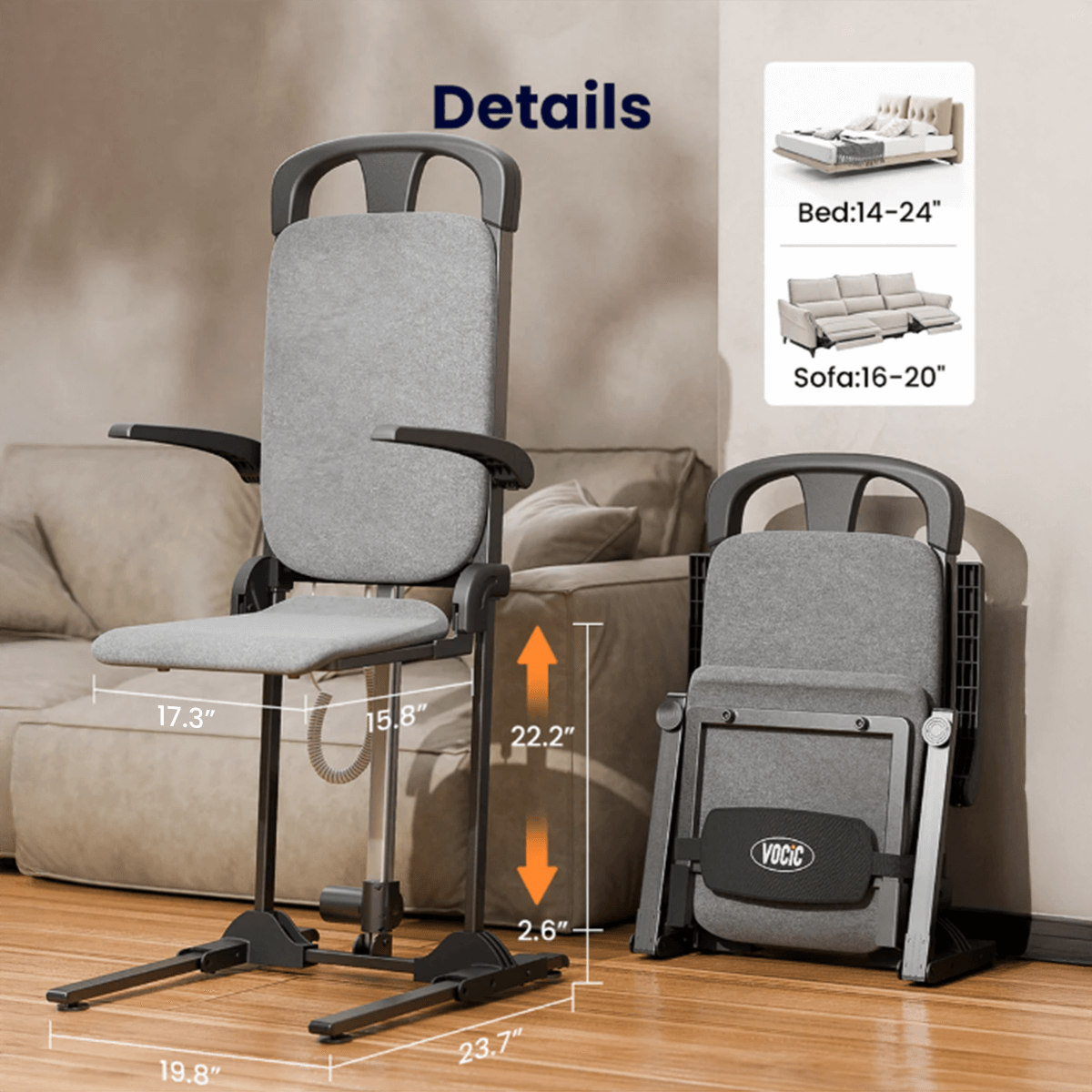 VOCIC AX15 Upgrade Electric Floor Lift
