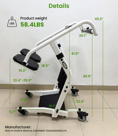 VOCIC Upgrade Sit to Stand Lift, One-Step Swivel Seat, Stand Assist Lift for Elderly, Pedal height: 2.4 inches, Net Weight 58 lbs, AY03 PRO