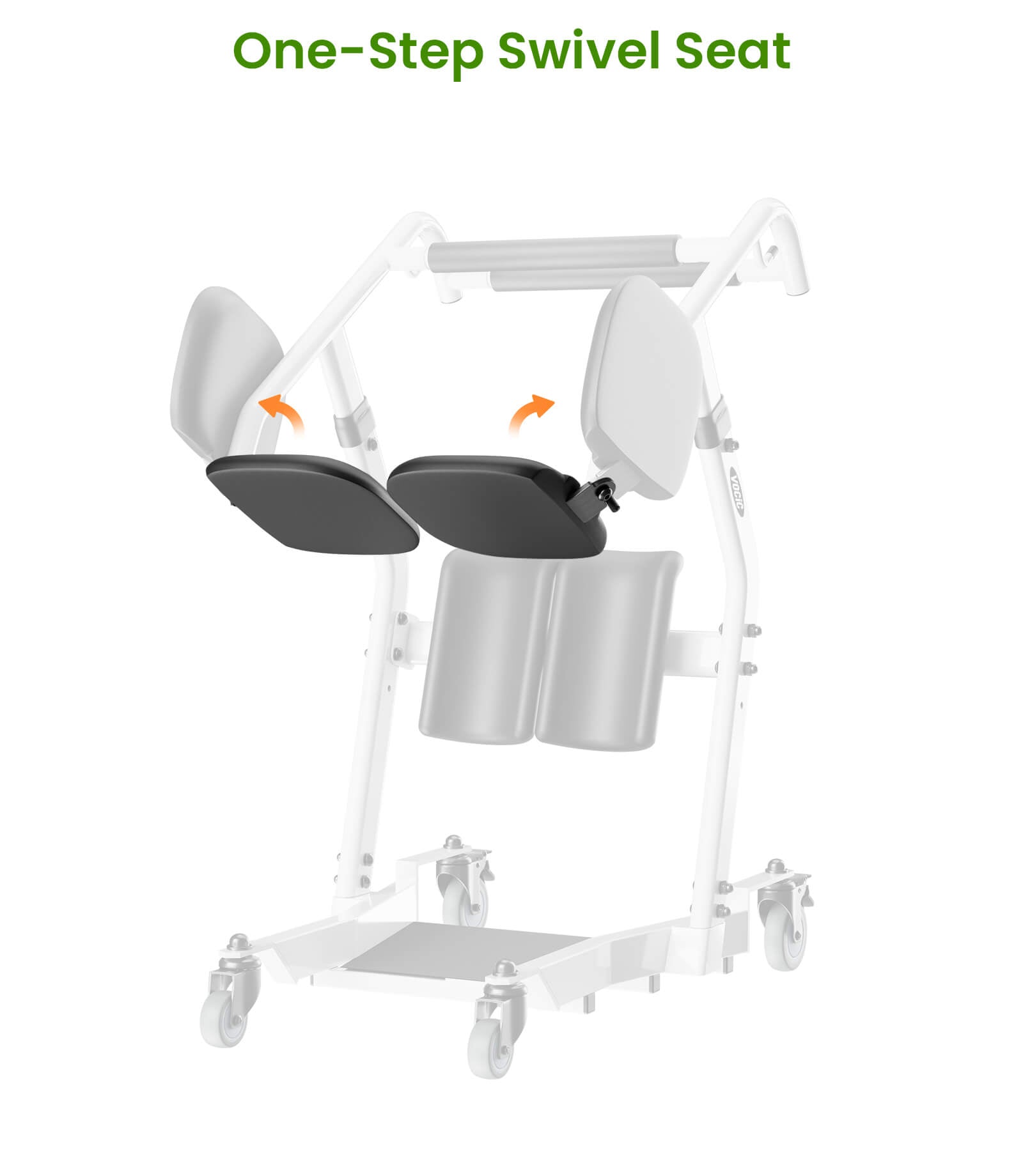 VOCIC Upgrade Sit to Stand Lift, One-Step Swivel Seat, Stand Assist Lift for Elderly, Pedal height: 2.4 inches, Net Weight 58 lbs, AY03 PRO