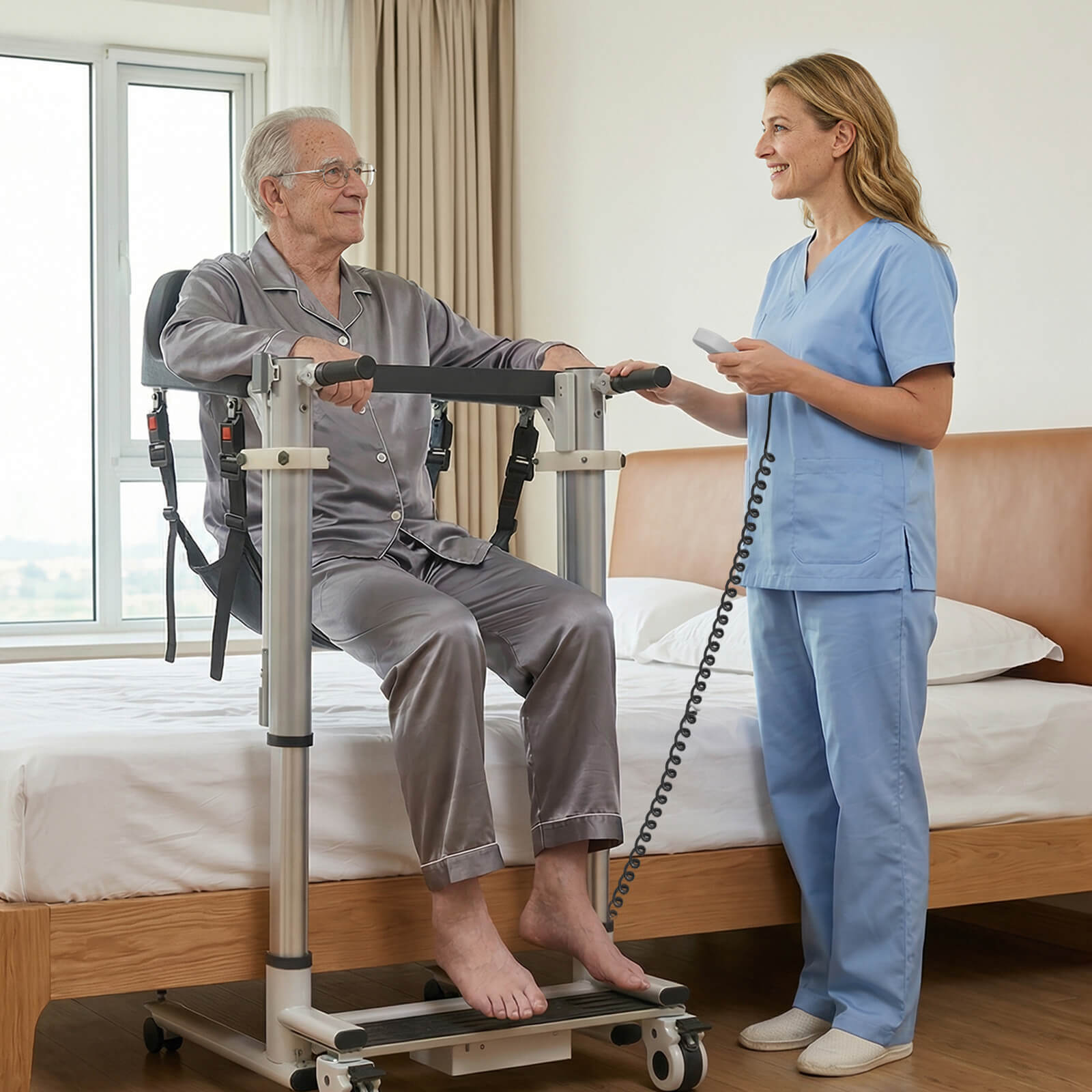 VOCIC Electric Transfer Lift Chair for Home Care, AY08
