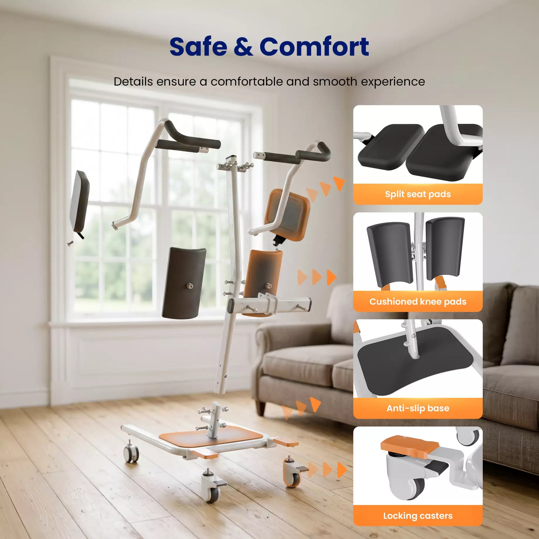 VOCIC AY13 Sit to Stand Assist Lift with Split Seat